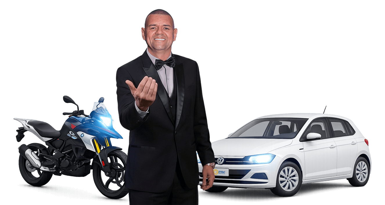 Consultor 21Go com carro e moto